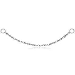 Tytanowy łańcuszek - srebrny - D-042