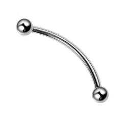 Tytanowy banan - transverse lobe - srebrny - TB-001