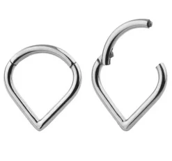 Tytanowy clicker - srebrna łezka - TK-052