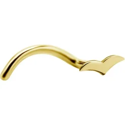 Tytanowy kolczyk do nosa - złoty ozdobny - TN-022