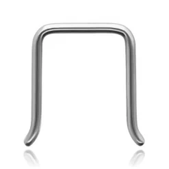 Tytanowy kolczyk do septum - srebrny - TN-006