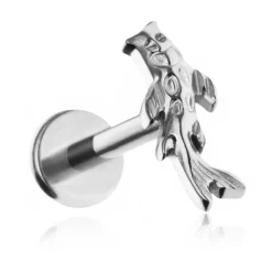 Tytanowy labret rybka Koi - srebrny