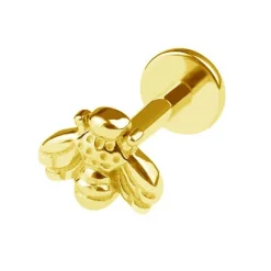 Tytanowy labret złota pszczoła - TGW-103