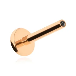 Tytanowy pręcik typu labret - gwint wewnętrzny - różowe złoto - TCZ-003