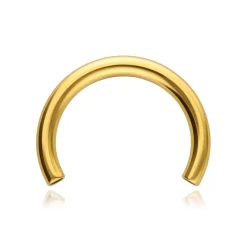 Tytanowy pręcik typu podkowa z gwintem wewnętrznym - złoty - TCZ-024