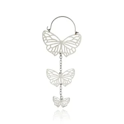 Zawieszka do tuneli - motylki - srebrna - KU-004